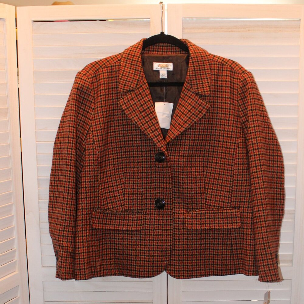 Talbots Houndstooth Blazer New - Picture 4 of 10